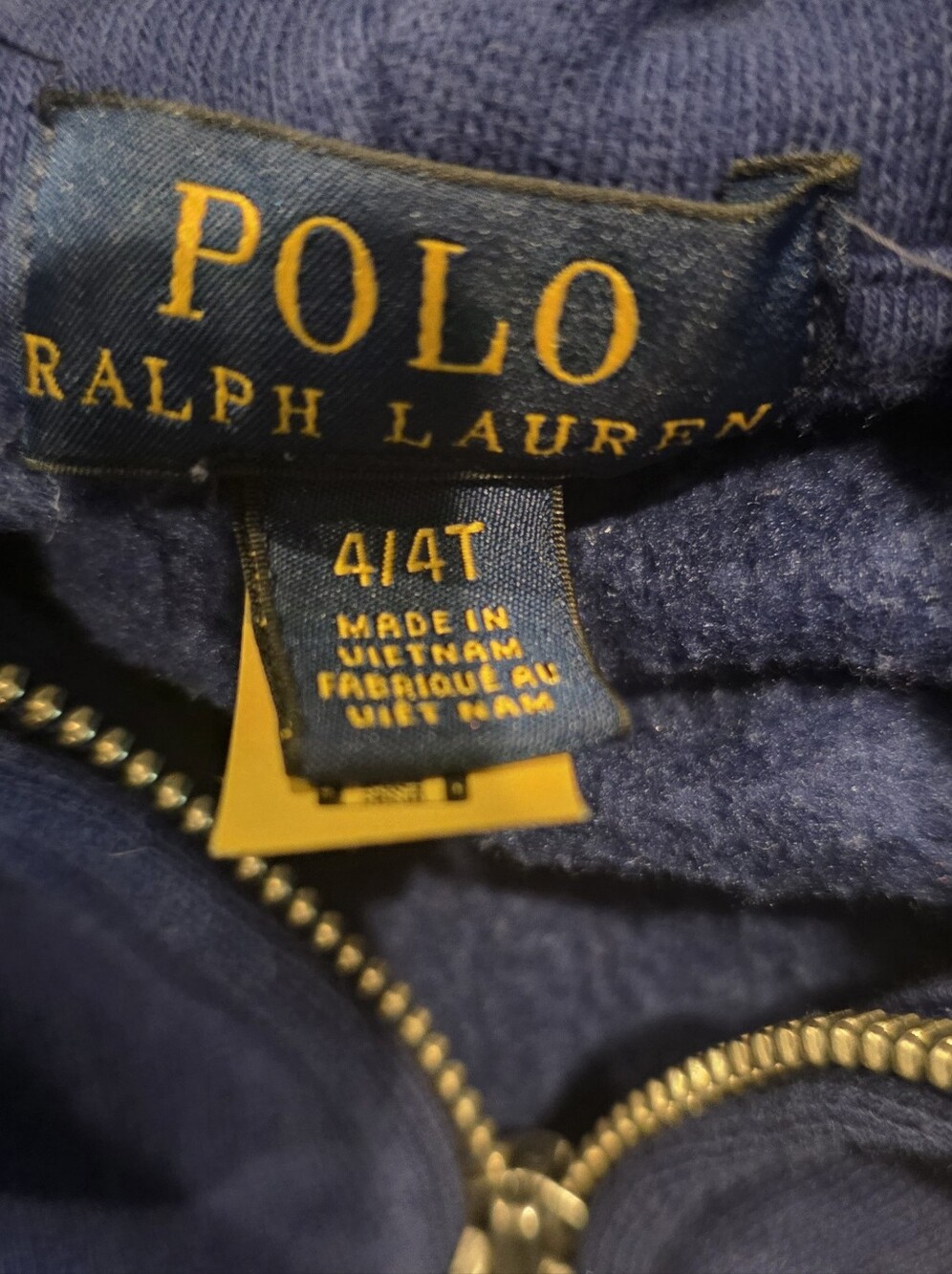 4/4T Polo by Ralph Lauren Blue & White Kids Zip-Front Track Set/suit - Picture 5 of 5
